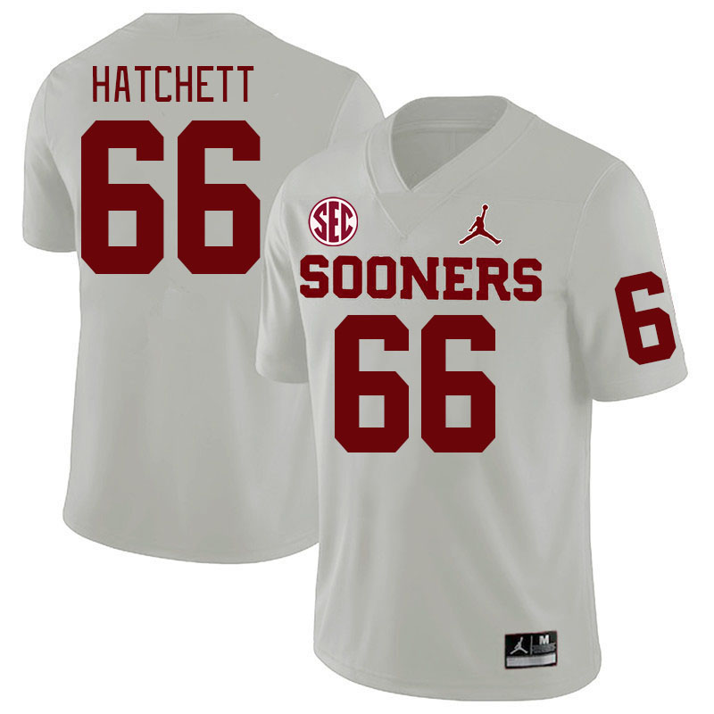 #66 Geirean Hatchett Oklahoma Sooners 2024 SEC Conference College Football Jerseys-White